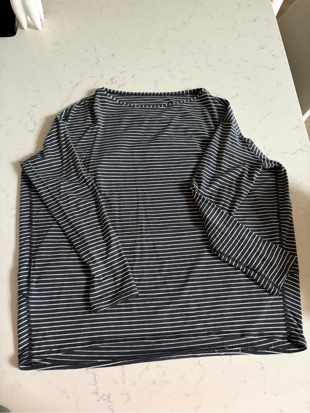 lululemon athletica Women's Black & White Striped Long-Sleeve Tee